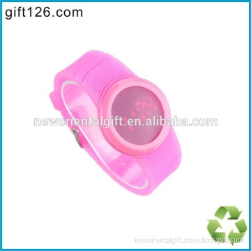 Fashion touch screen led silicone watches for women